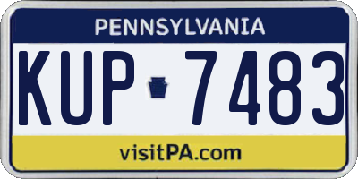 PA license plate KUP7483