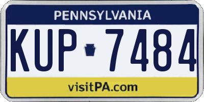 PA license plate KUP7484