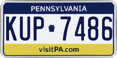 PA license plate KUP7486