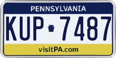 PA license plate KUP7487