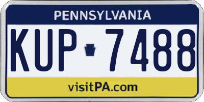 PA license plate KUP7488