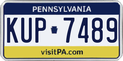 PA license plate KUP7489