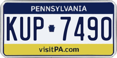PA license plate KUP7490