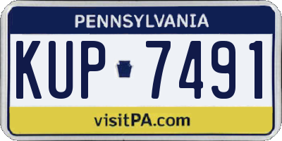 PA license plate KUP7491