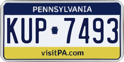 PA license plate KUP7493