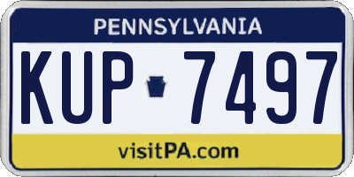 PA license plate KUP7497