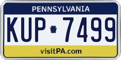 PA license plate KUP7499