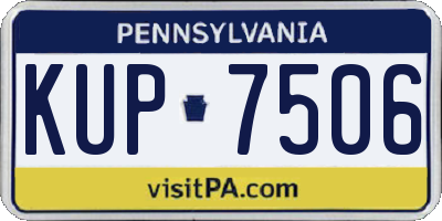 PA license plate KUP7506