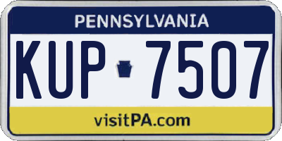 PA license plate KUP7507