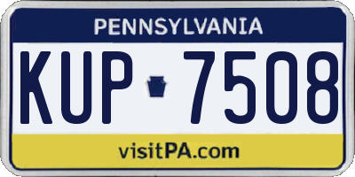 PA license plate KUP7508