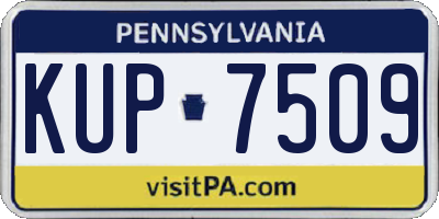 PA license plate KUP7509