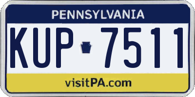 PA license plate KUP7511