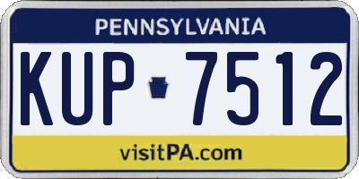 PA license plate KUP7512