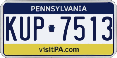 PA license plate KUP7513
