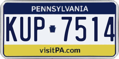 PA license plate KUP7514