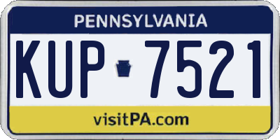 PA license plate KUP7521