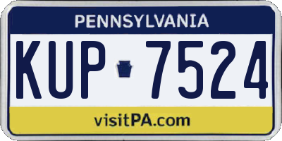 PA license plate KUP7524