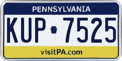 PA license plate KUP7525
