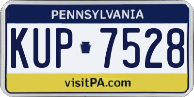 PA license plate KUP7528