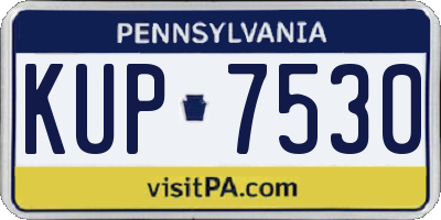 PA license plate KUP7530