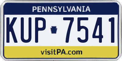 PA license plate KUP7541