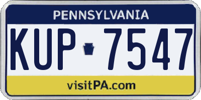 PA license plate KUP7547
