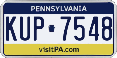 PA license plate KUP7548