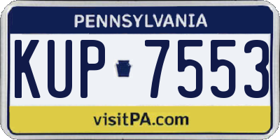 PA license plate KUP7553