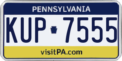 PA license plate KUP7555