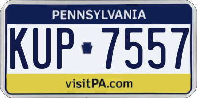PA license plate KUP7557