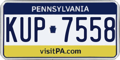 PA license plate KUP7558
