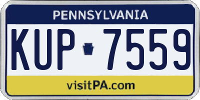PA license plate KUP7559