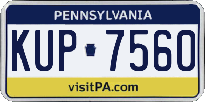 PA license plate KUP7560