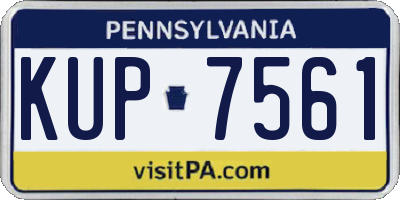 PA license plate KUP7561