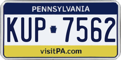 PA license plate KUP7562