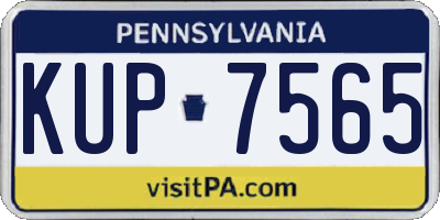 PA license plate KUP7565