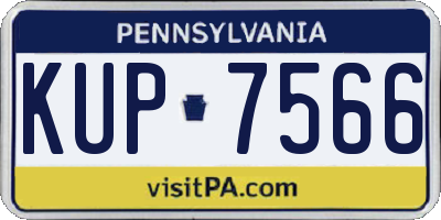 PA license plate KUP7566