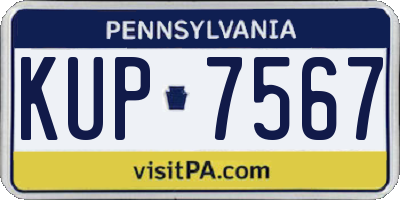 PA license plate KUP7567
