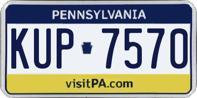 PA license plate KUP7570