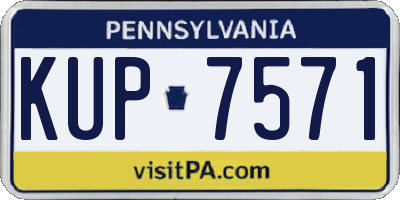 PA license plate KUP7571