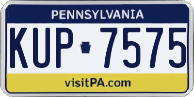 PA license plate KUP7575