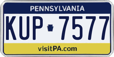 PA license plate KUP7577