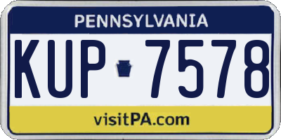 PA license plate KUP7578