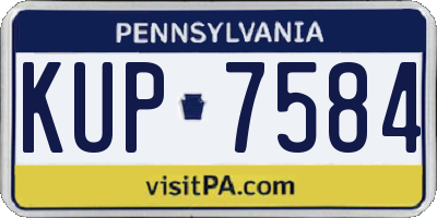PA license plate KUP7584