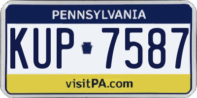 PA license plate KUP7587