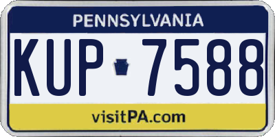 PA license plate KUP7588