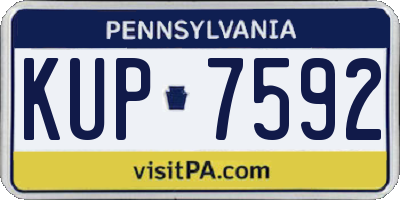 PA license plate KUP7592