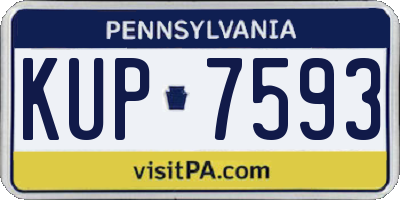 PA license plate KUP7593