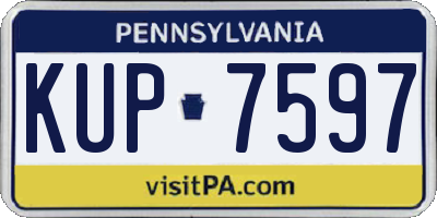 PA license plate KUP7597