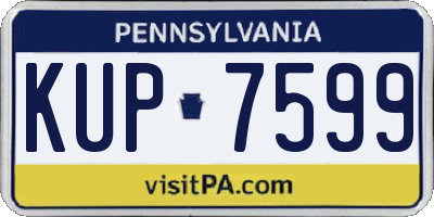 PA license plate KUP7599